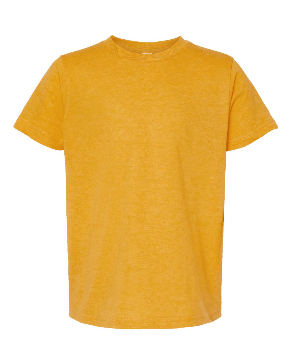 Youth Fine Jersey T-Shirt - Front - B20459412 - Heather Mellow Yellow