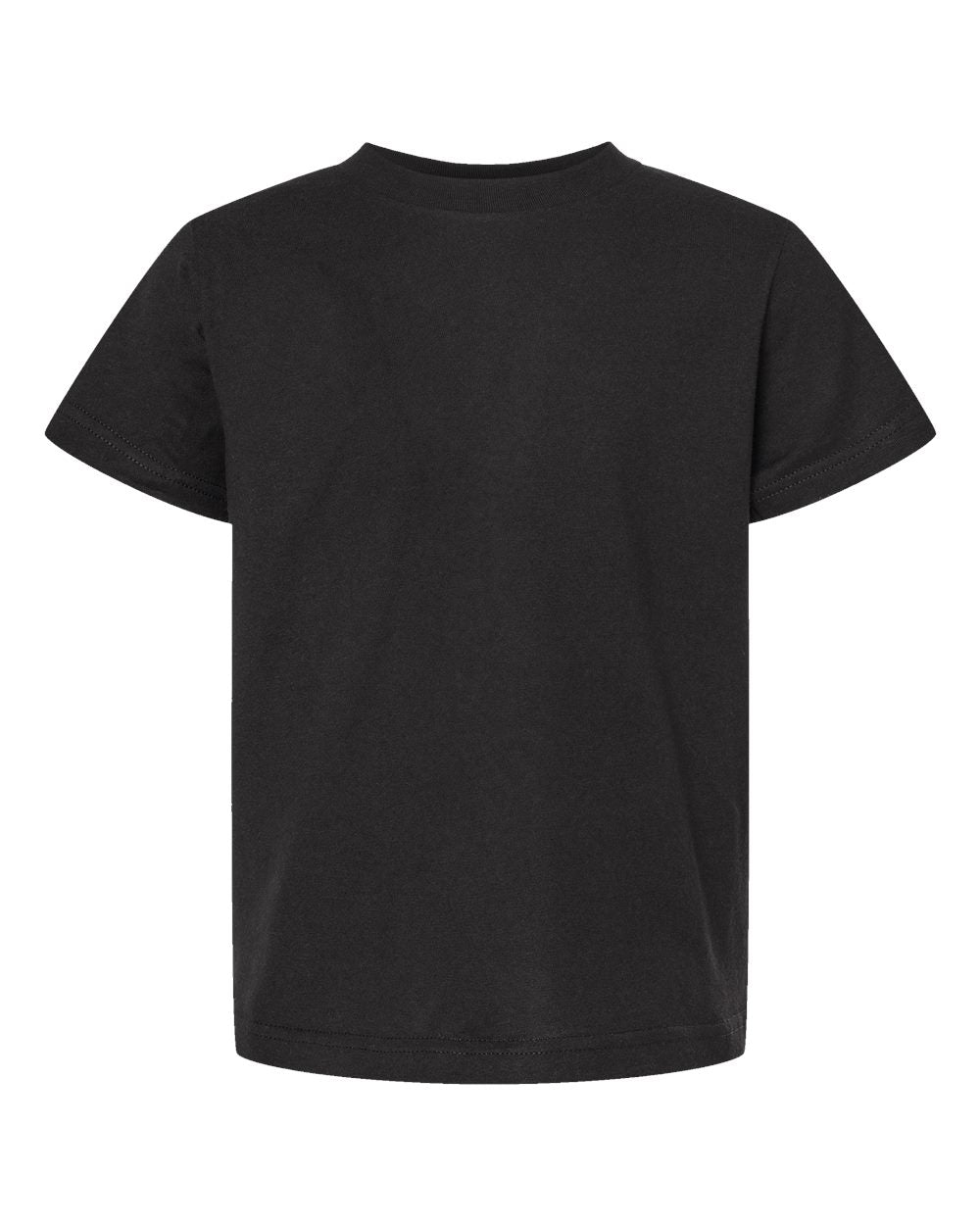 Youth Fine Jersey T-Shirt - Front - B20459502 - Black