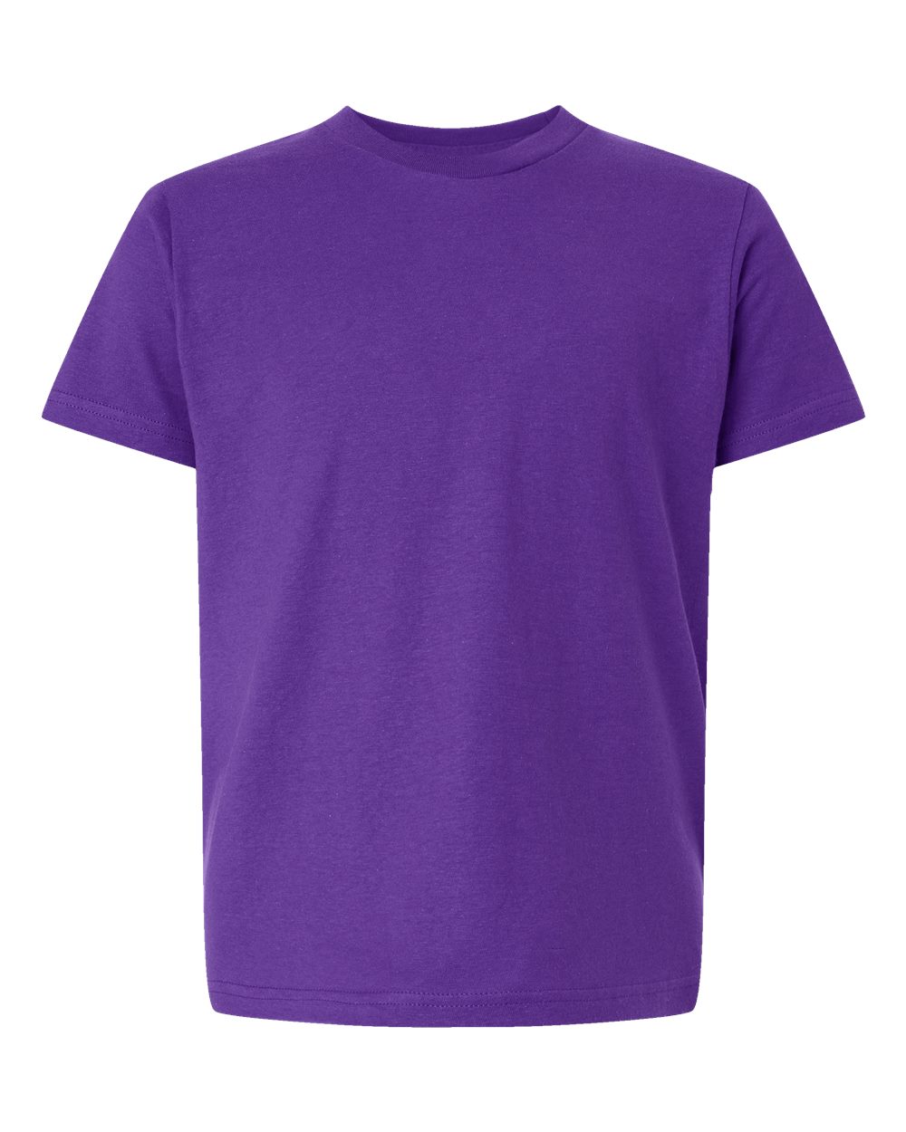 Youth Fine Jersey T-Shirt - Front - B20459642 - Purple