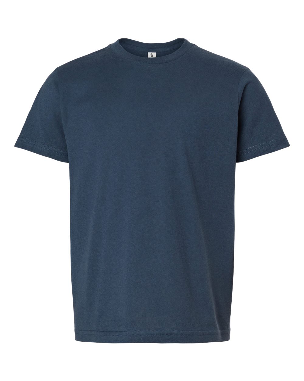 Youth Fine Jersey T-Shirt - Front - B20459682 - Indigo