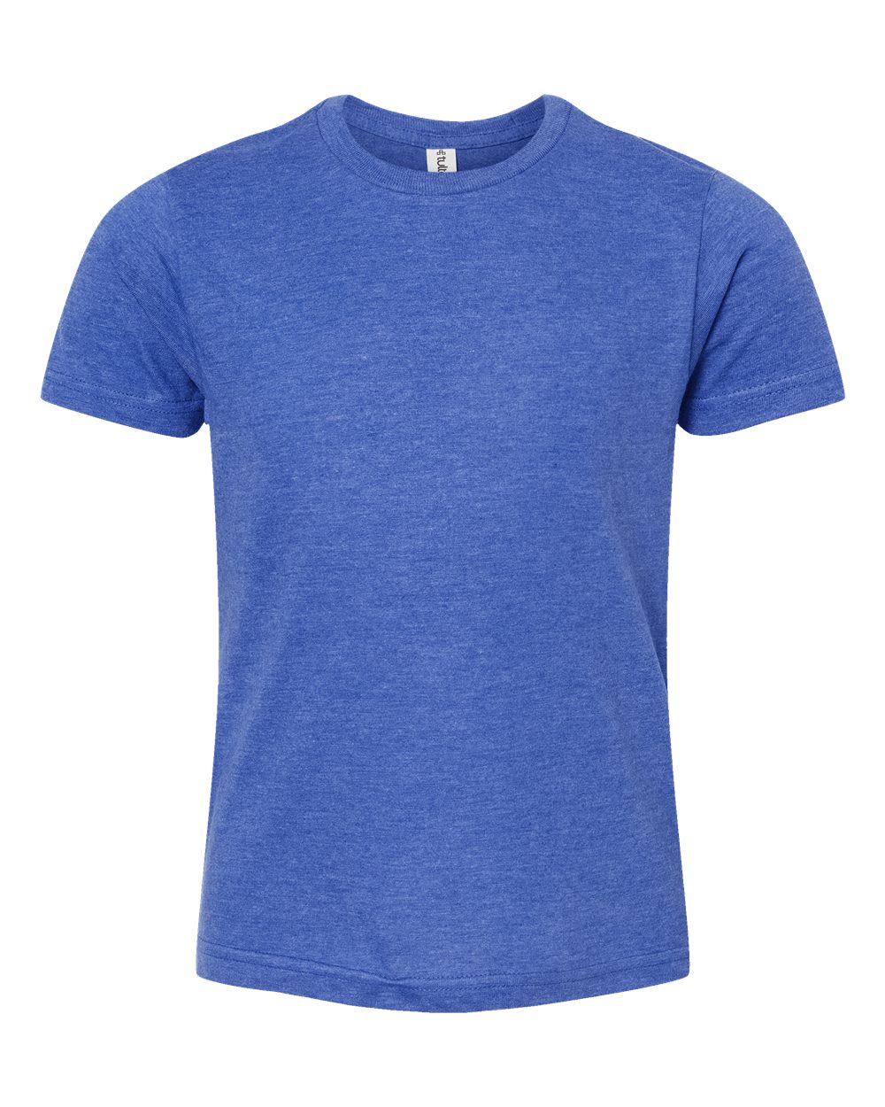 Youth Fine Jersey T-Shirt - Front - B20459752 - Heather Royal