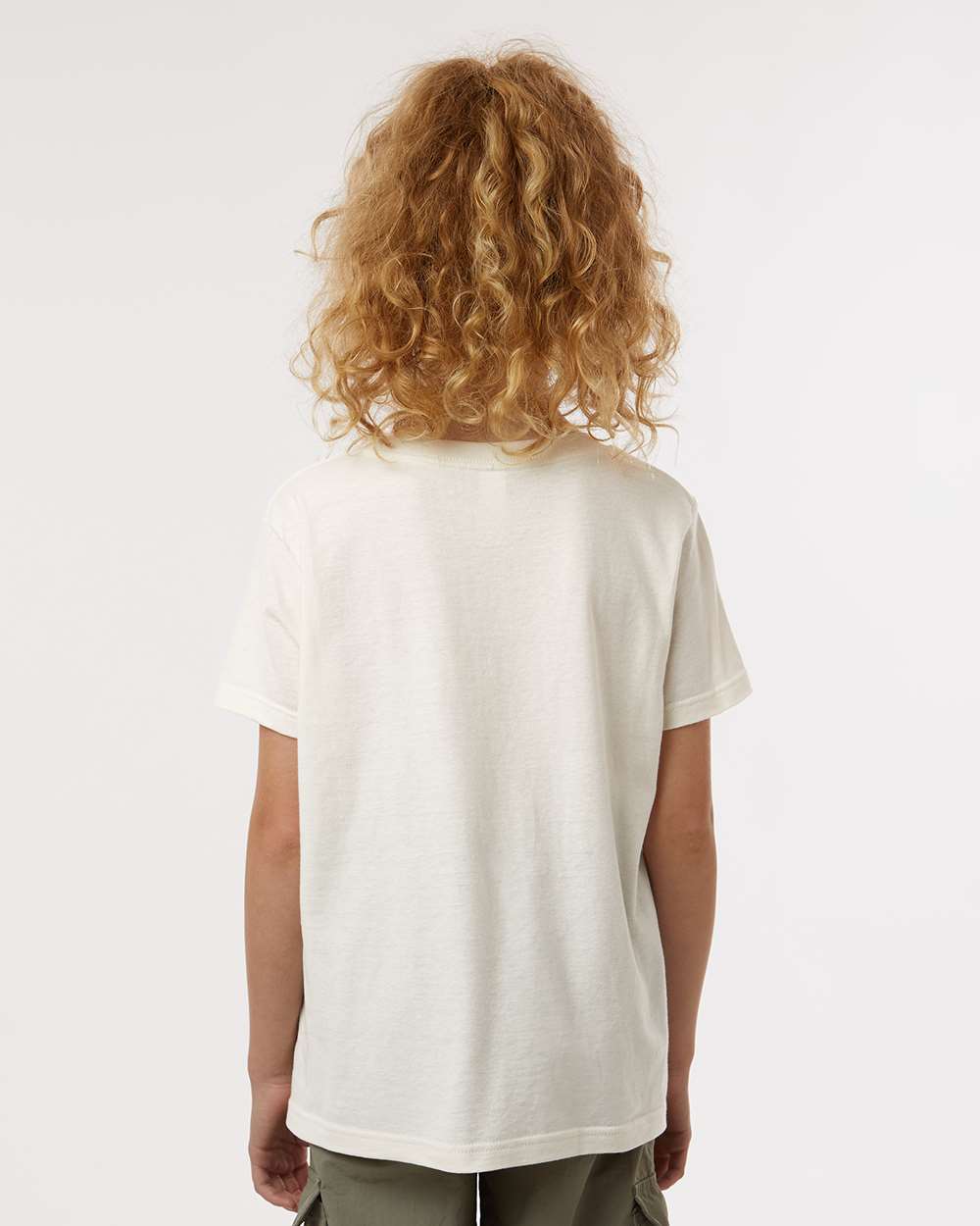 Youth Fine Jersey T-Shirt - OnModelBack - B20459012 - Vintage White