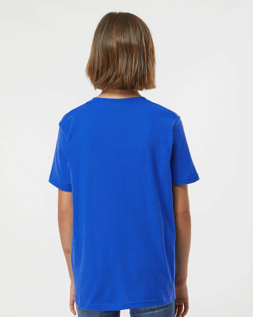 Youth Fine Jersey T-Shirt - OnModelBack - B20459132 - Royal