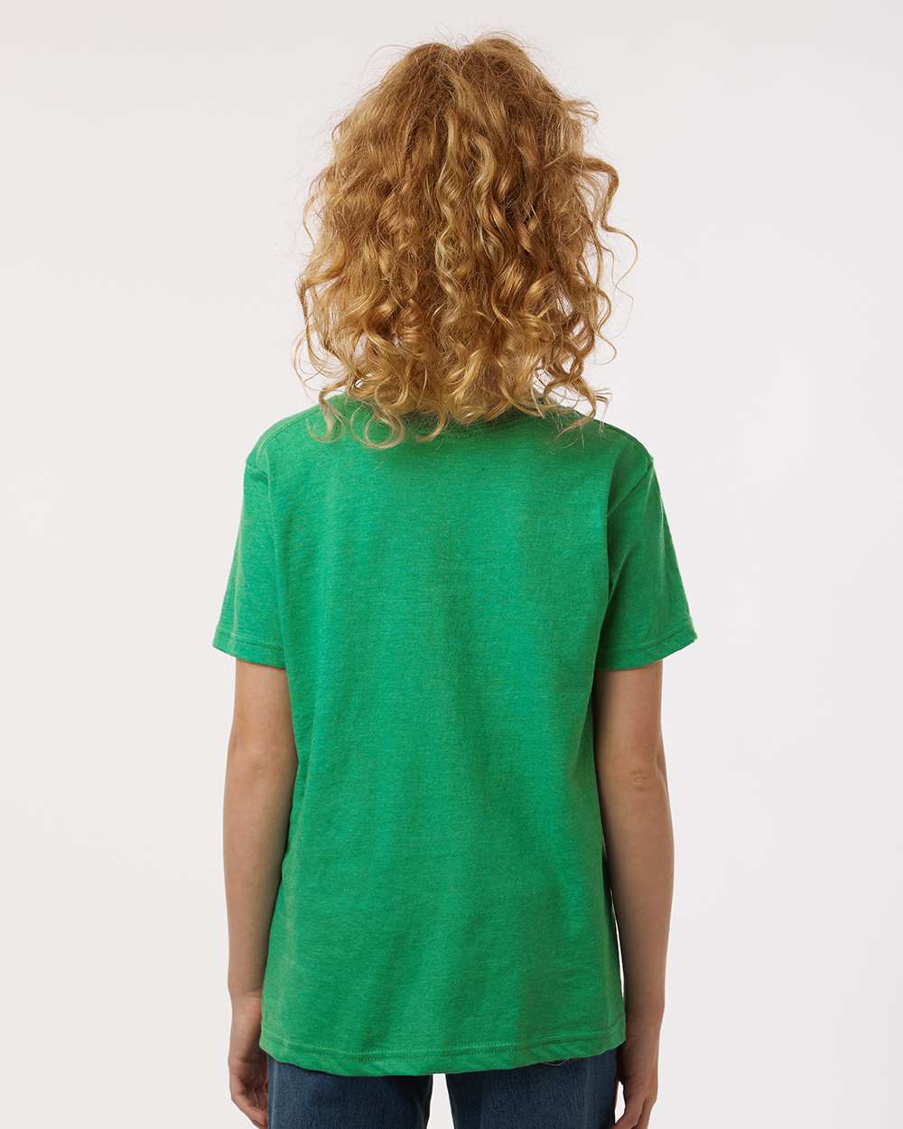 Youth Fine Jersey T-Shirt - OnModelBack - B20459172 - Heather Kelly