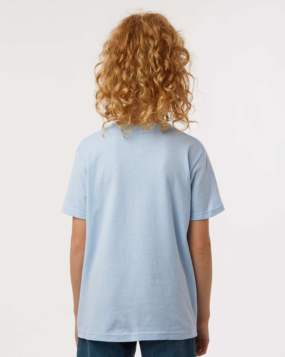Youth Fine Jersey T-Shirt - OnModelBack - B20459262 - Baby Blue