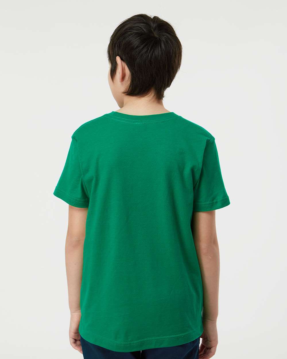 Youth Fine Jersey T-Shirt - OnModelBack - B20459602 - Kelly Green