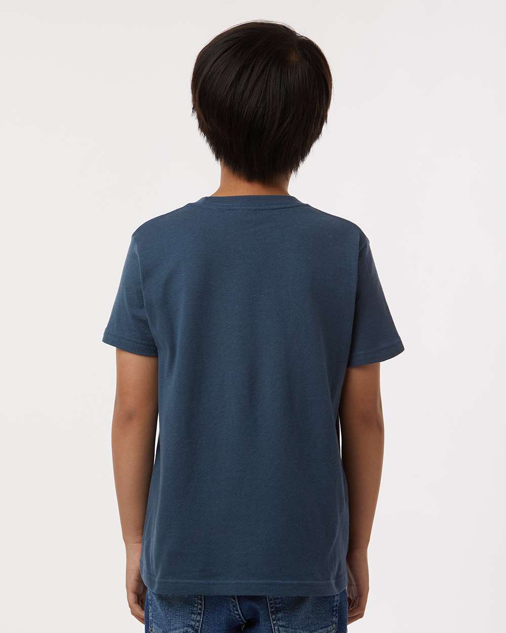 Youth Fine Jersey T-Shirt - OnModelBack - B20459682 - Indigo