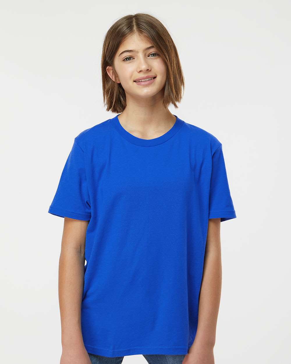 Youth Fine Jersey T-Shirt - OnModelFront - B20459132 - Royal