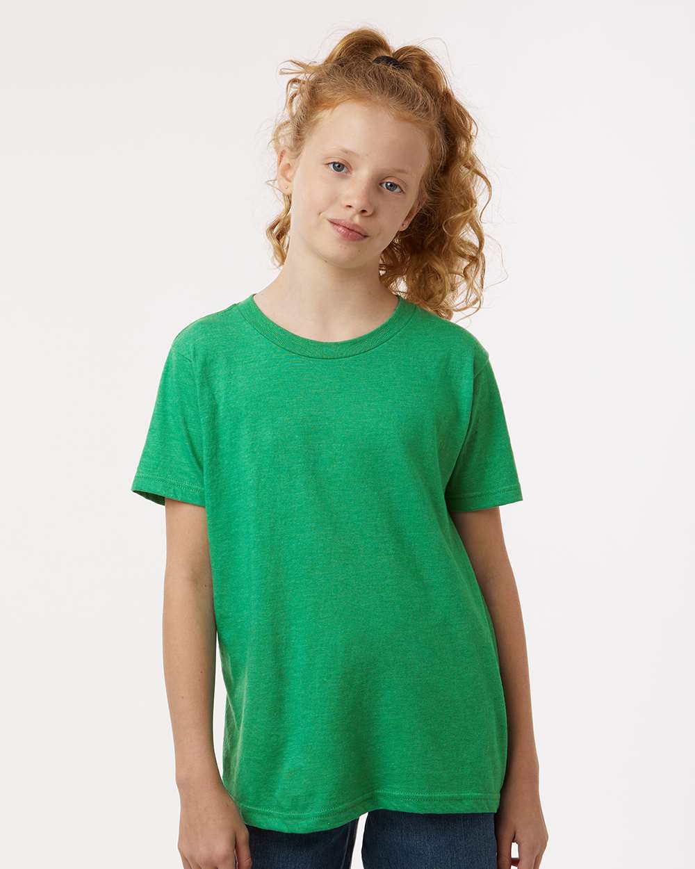 Youth Fine Jersey T-Shirt - OnModelFront - B20459172 - Heather Kelly
