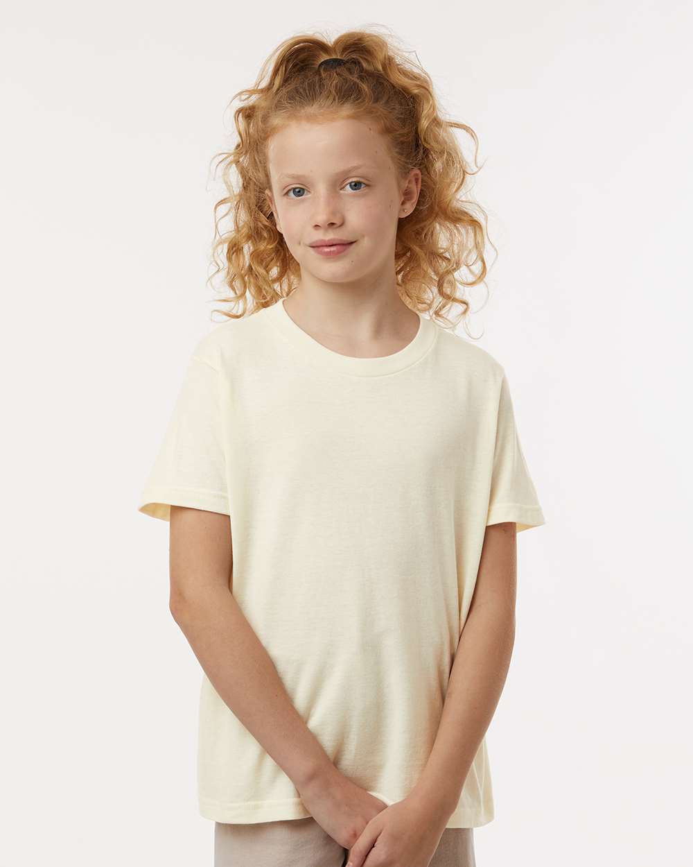 Youth Fine Jersey T-Shirt - OnModelFront - B20459242 - Natural