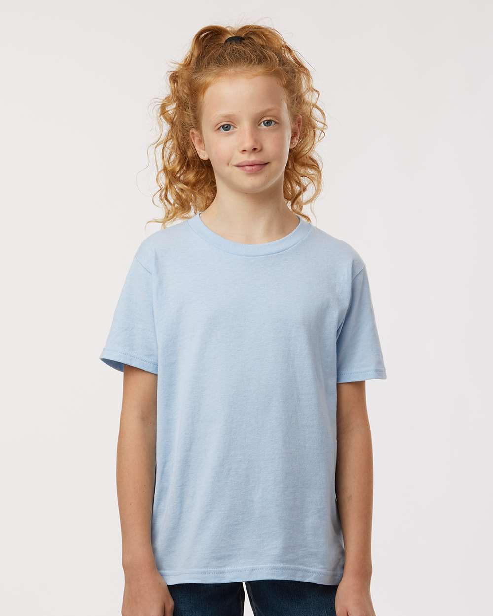 Youth Fine Jersey T-Shirt - OnModelFront - B20459262 - Baby Blue