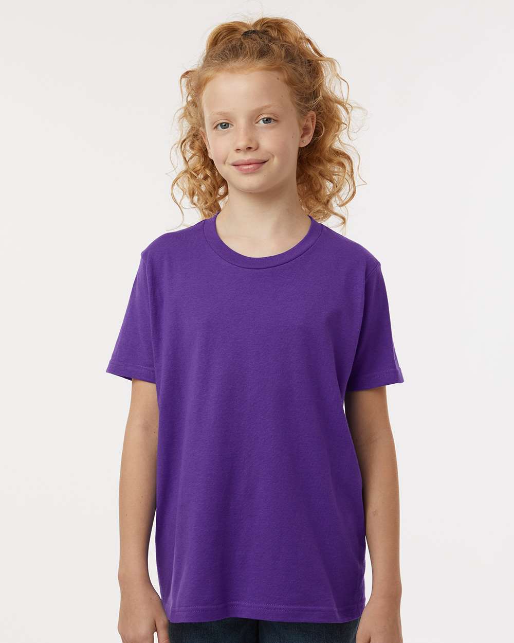 Youth Fine Jersey T-Shirt - OnModelFront - B20459642 - Purple