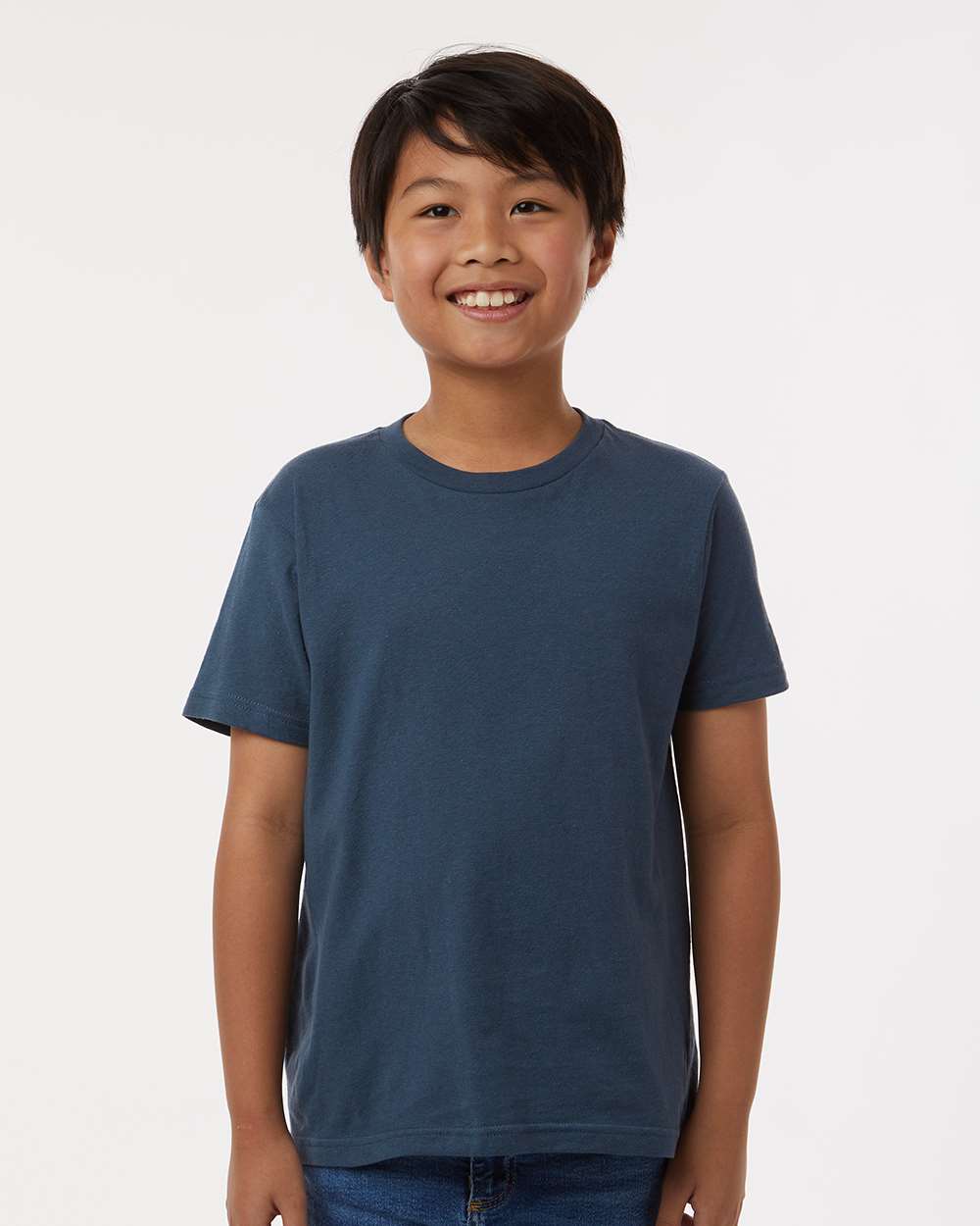 Youth Fine Jersey T-Shirt - OnModelFront - B20459682 - Indigo