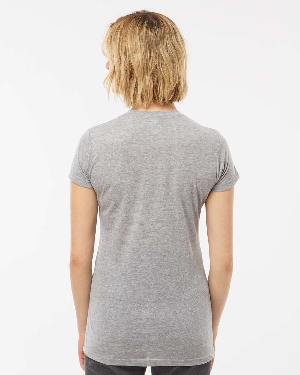 Women's Poly-Rich T-Shirt - OnModelBack - B20559102 - Heather Grey