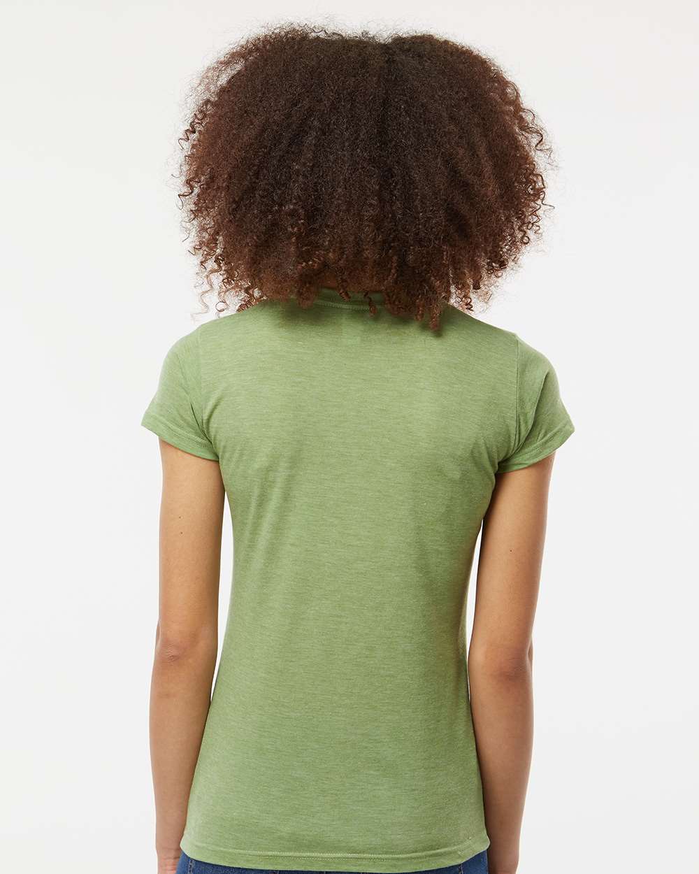 Women's Poly-Rich T-Shirt - OnModelBack - B20559172 - Heather Green