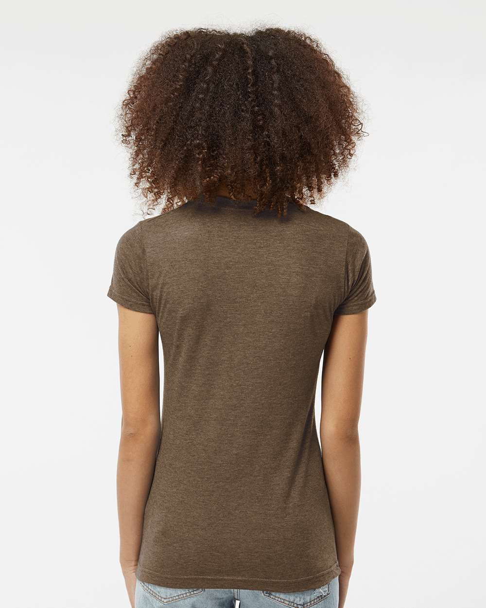 Women's Poly-Rich T-Shirt - OnModelBack - B20559552 - Heather Brown