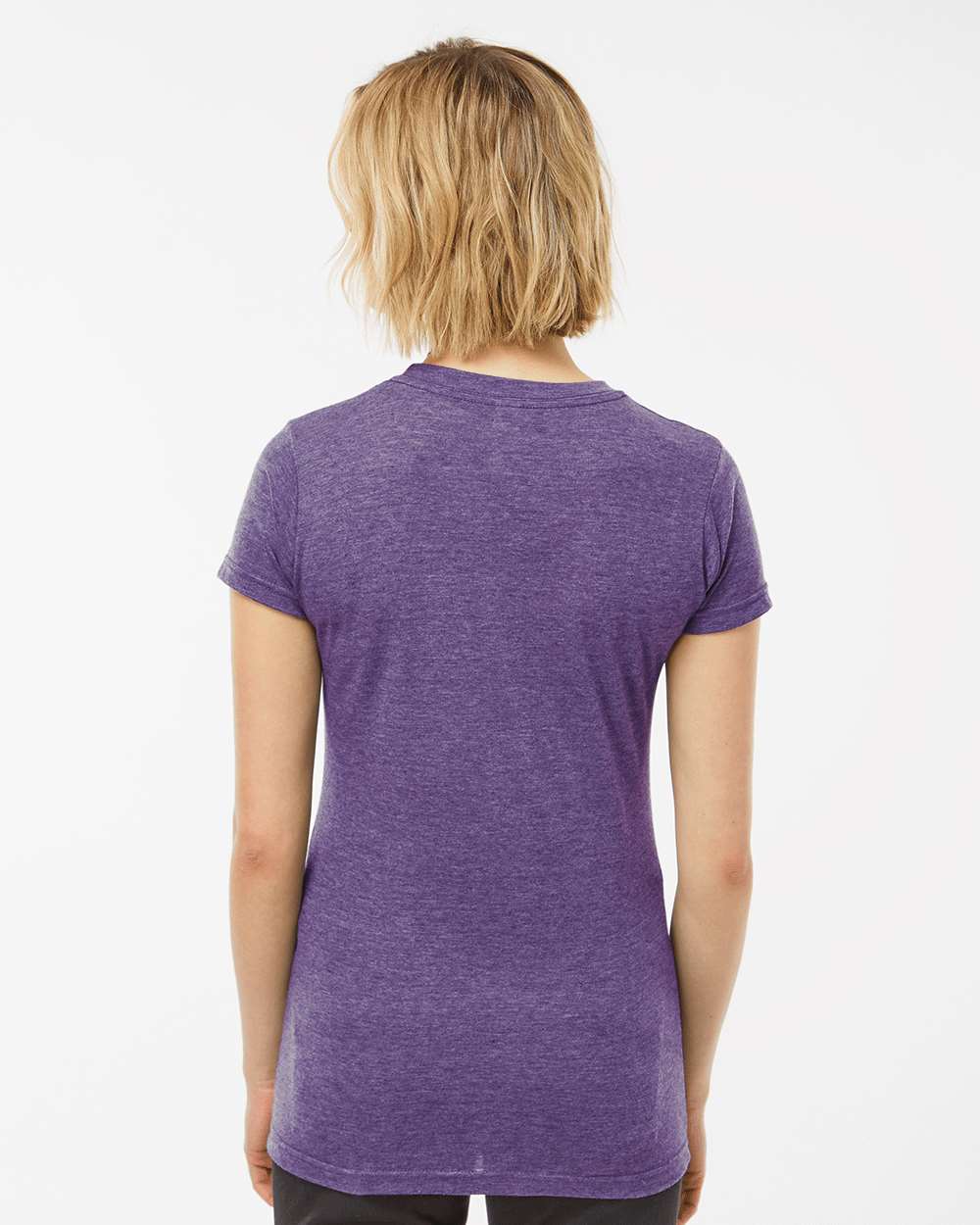 Women's Poly-Rich T-Shirt - OnModelBack - B20559672 - Heather Purple