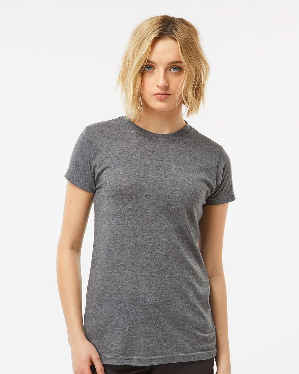 Women's Poly-Rich T-Shirt - OnModelFront - B20559092 - Heather Charcoal