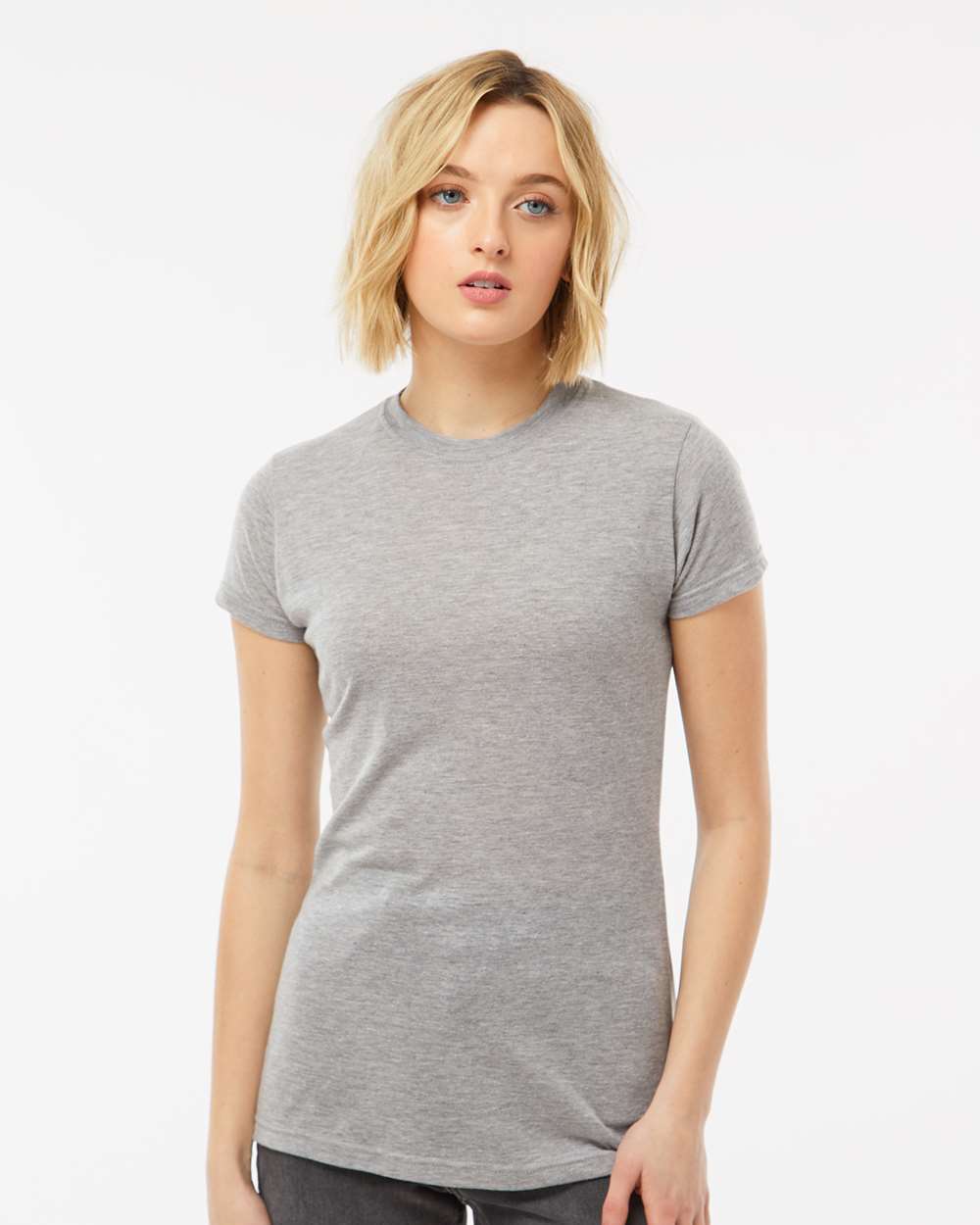 Women's Poly-Rich T-Shirt - OnModelFront - B20559102 - Heather Grey