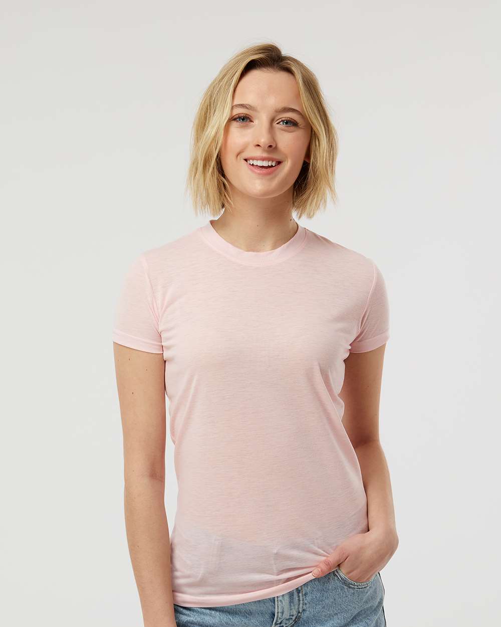 Women's Poly-Rich T-Shirt - OnModelFront - B20559112 - Heather Pink