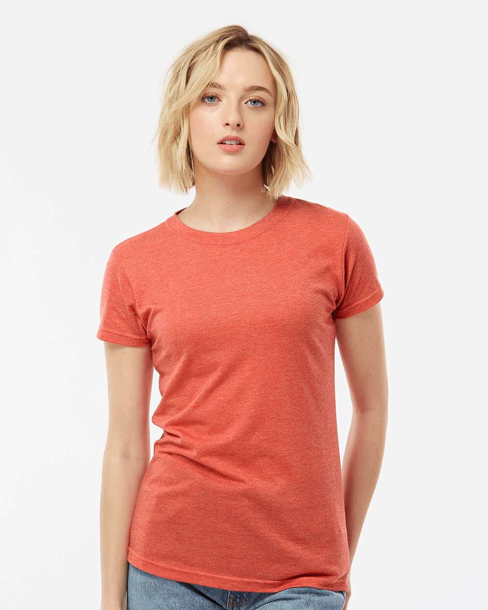 Women's Poly-Rich T-Shirt - OnModelFront - B20559142 - Heather Orange