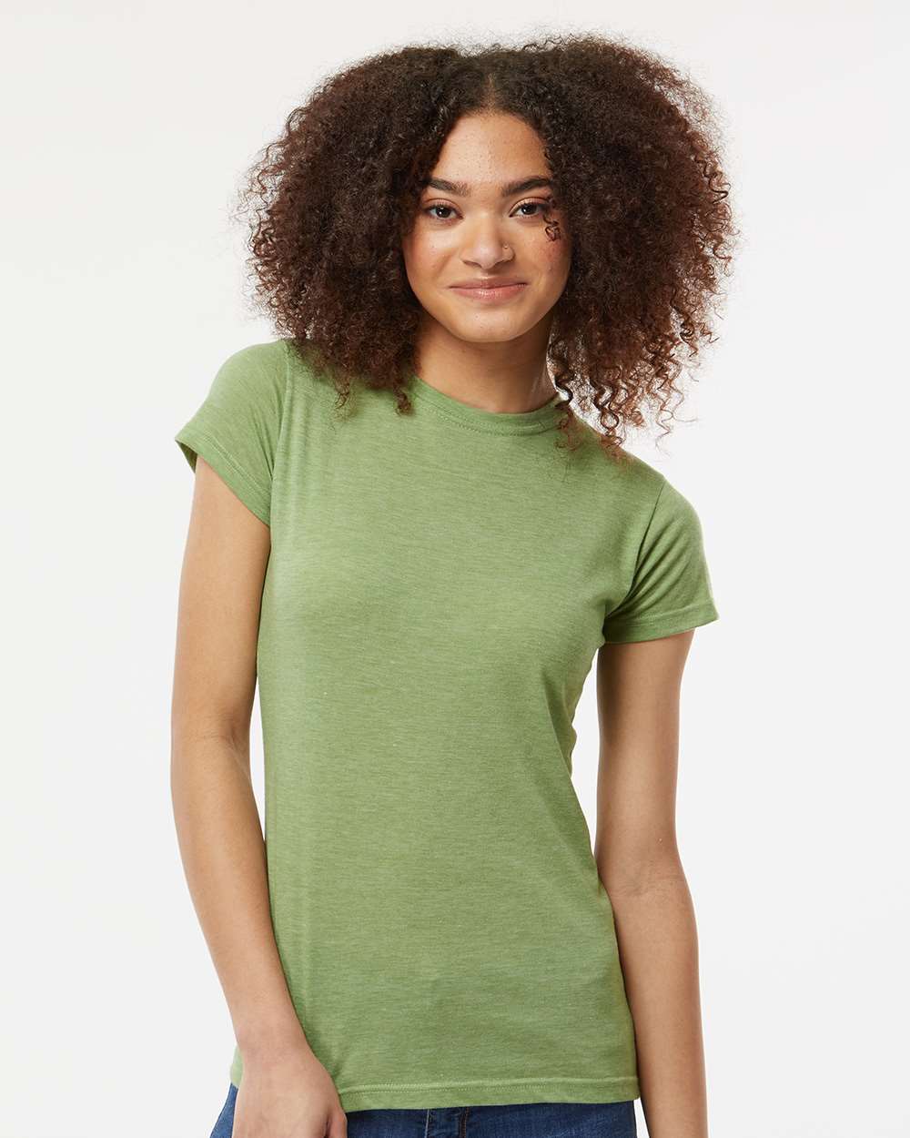 Women's Poly-Rich T-Shirt - OnModelFront - B20559172 - Heather Green