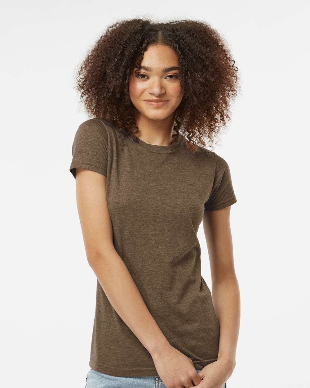 Women's Poly-Rich T-Shirt - OnModelFront - B20559552 - Heather Brown