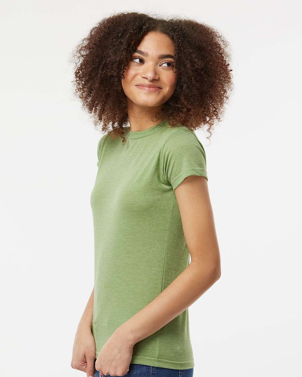 Women's Poly-Rich T-Shirt - OnModelSide - B20559172 - Heather Green