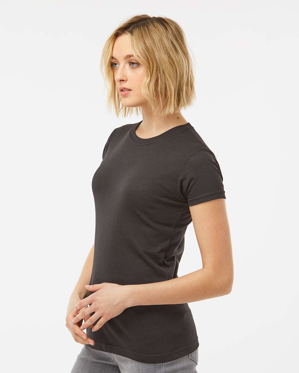 Women's Poly-Rich T-Shirt - OnModelSide - B20559502 - Black