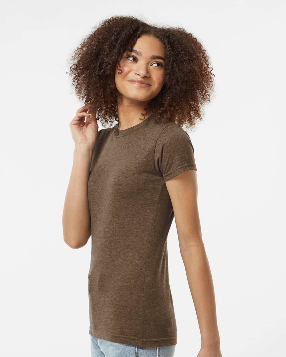 Women's Poly-Rich T-Shirt - OnModelSide - B20559552 - Heather Brown