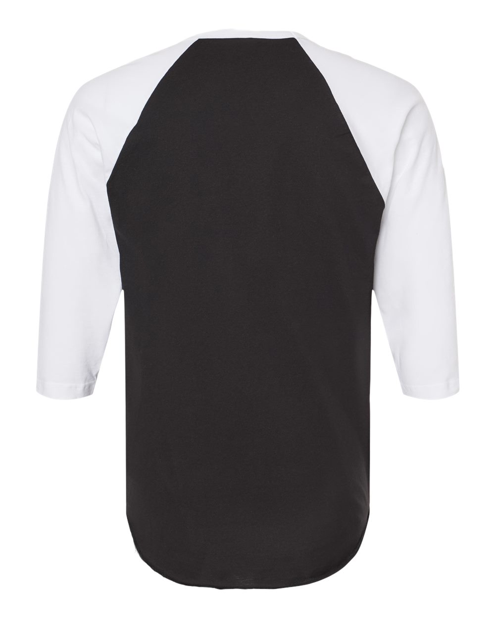 Unisex Fine Jersey Raglan T-Shirt - Back - B30359002 - Black/ White