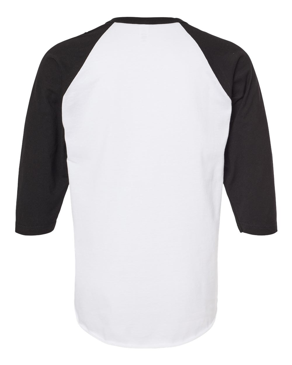 Unisex Fine Jersey Raglan T-Shirt - Back - B30359152 - White/ Black