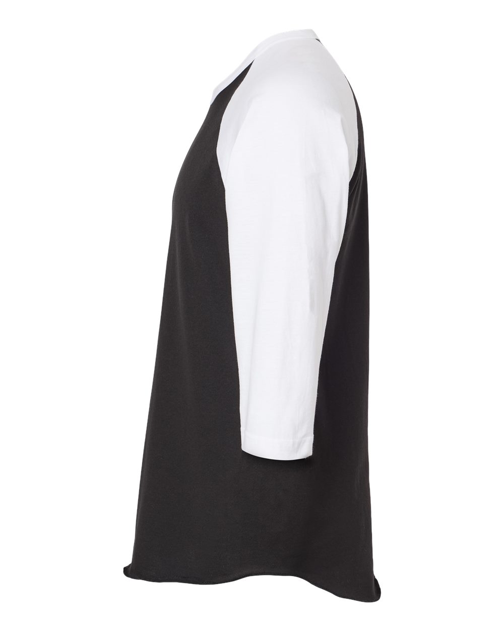 Unisex Fine Jersey Raglan T-Shirt - DirectSide - B30359002 - Black/ White
