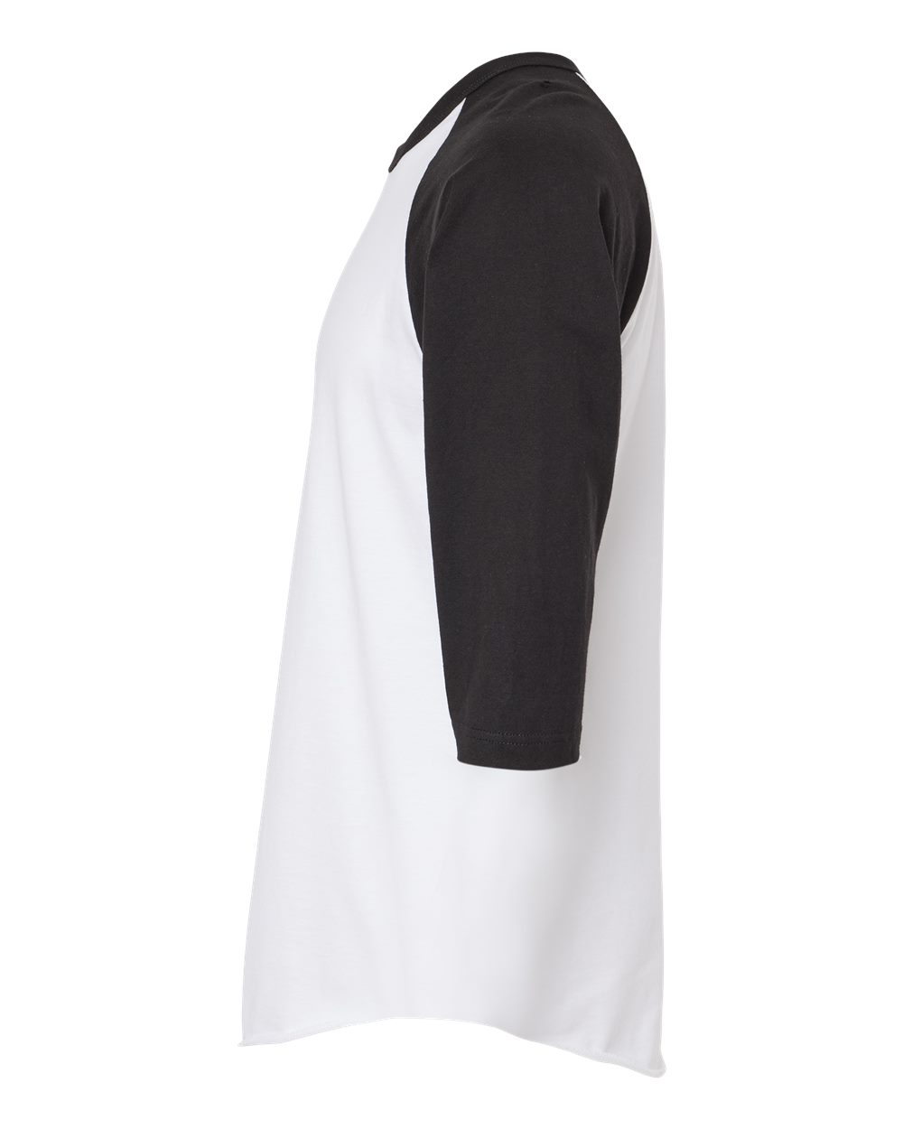 Unisex Fine Jersey Raglan T-Shirt - DirectSide - B30359152 - White/ Black