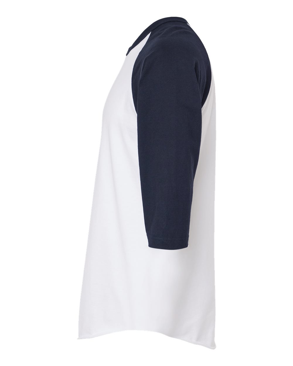 Unisex Fine Jersey Raglan T-Shirt - DirectSide - B30359192 - White/ Navy