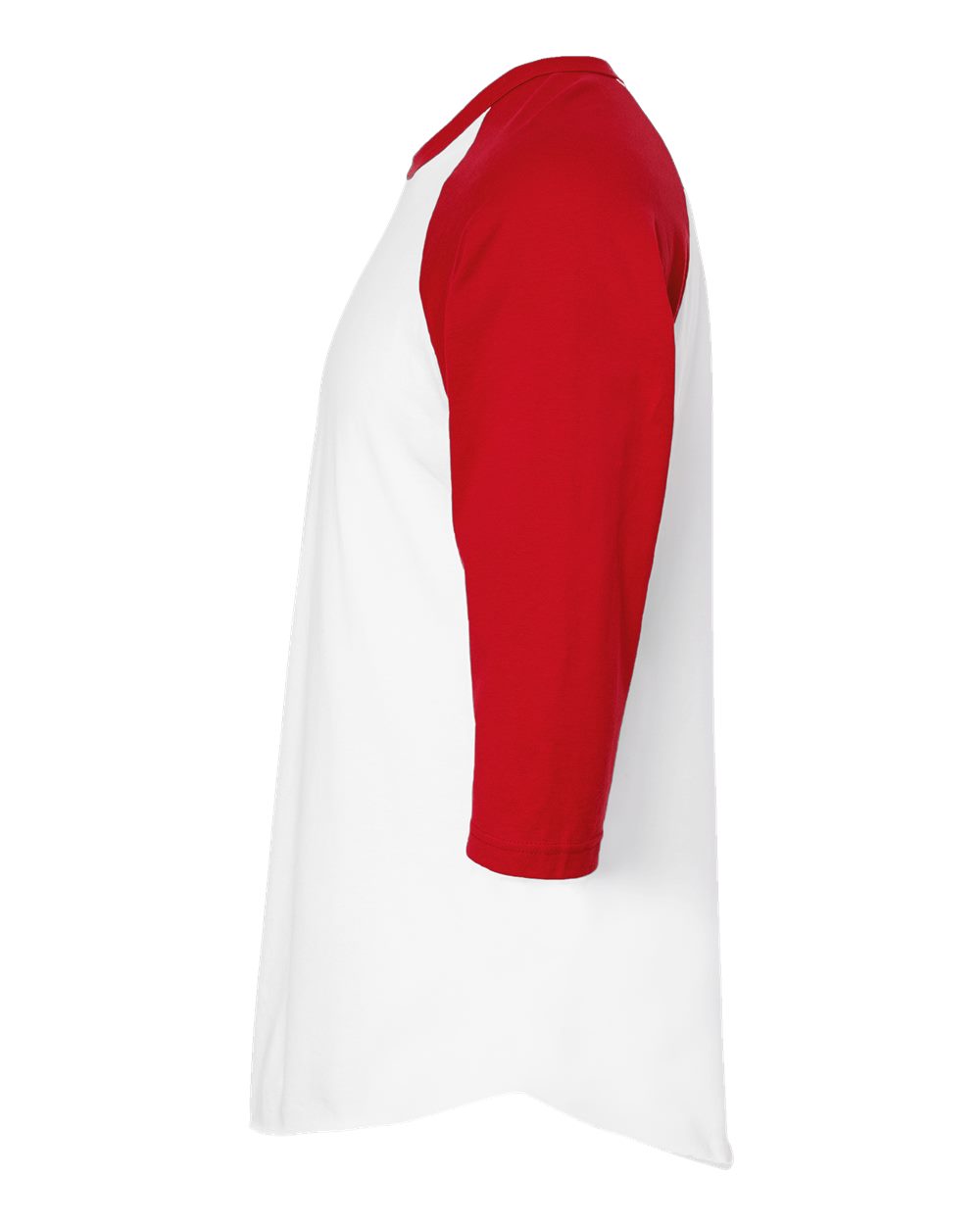 Unisex Fine Jersey Raglan T-Shirt - DirectSide - B30359202 - White/ Red