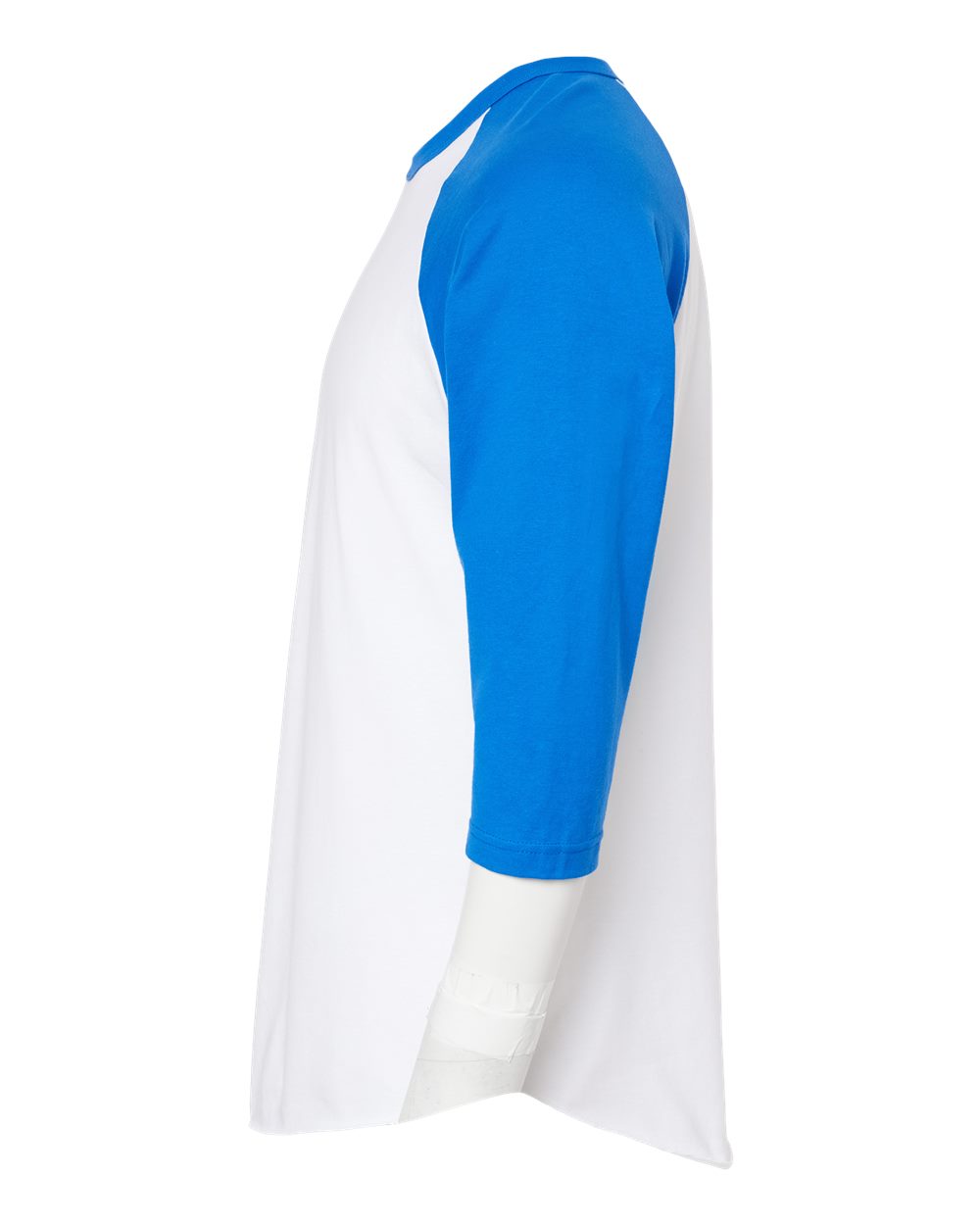 Unisex Fine Jersey Raglan T-Shirt - DirectSide - B30359752 - White/ Royal