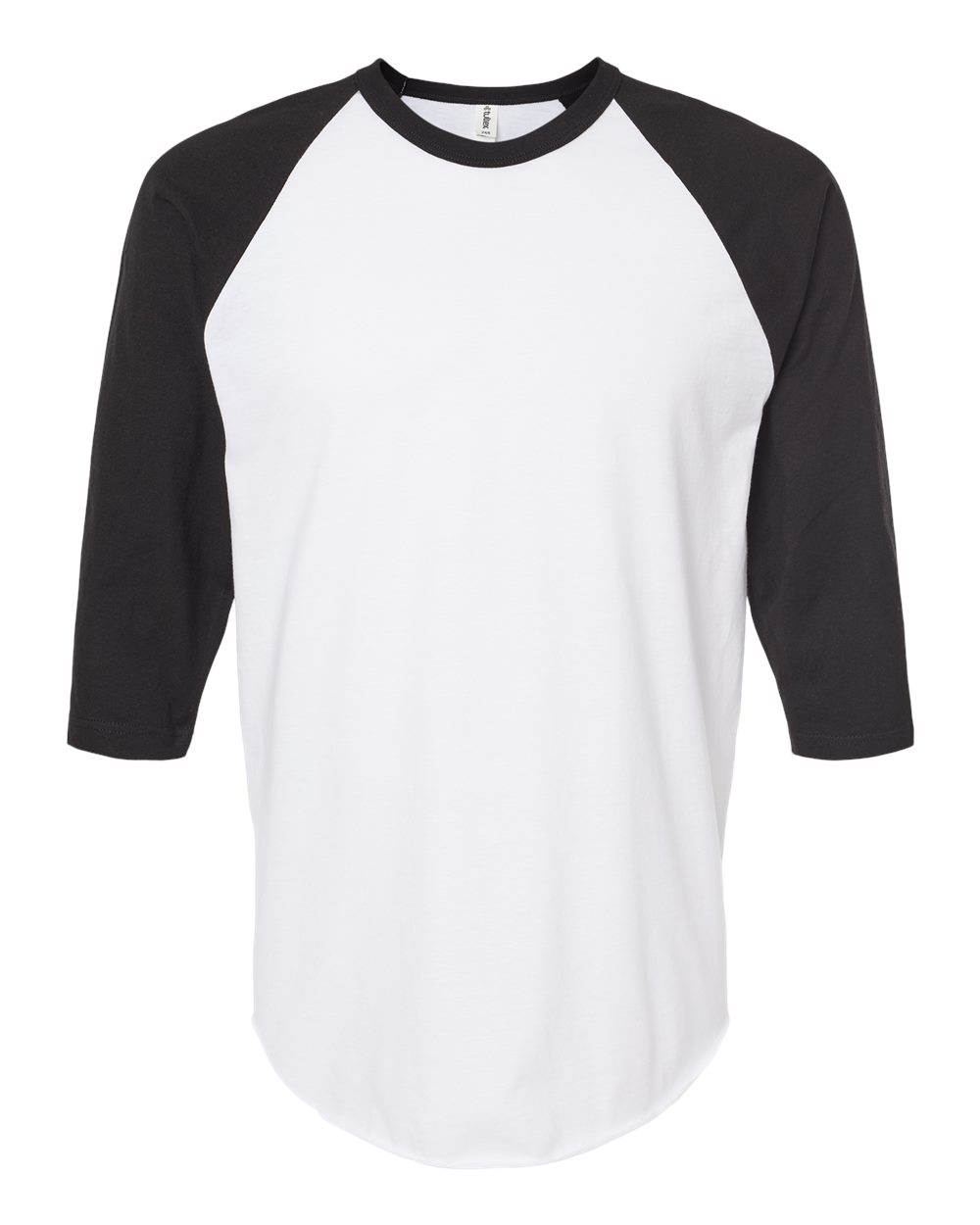 Unisex Fine Jersey Raglan T-Shirt - Front - B30359152 - White/ Black