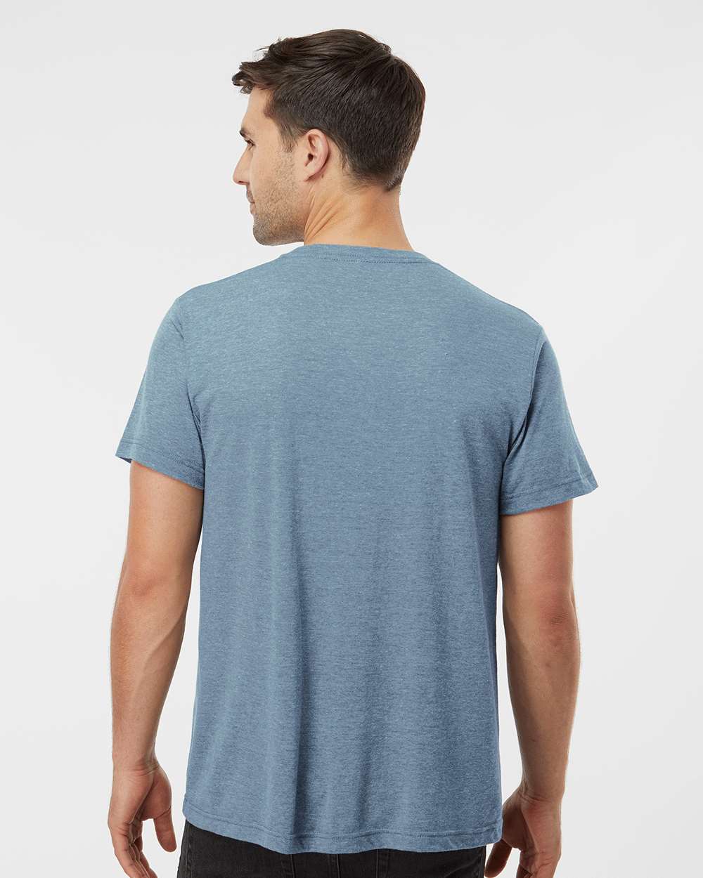 Men's Tri-Blend T-Shirt - OnModelBack - B30659102 - Denim Tri Blend