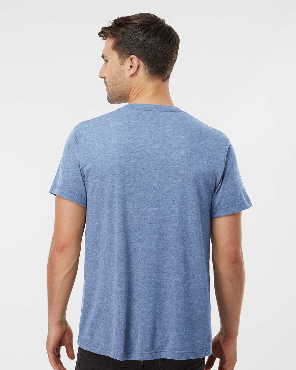 Men's Tri-Blend T-Shirt - OnModelBack - B30659252 - Athletic Blue Tri Blend