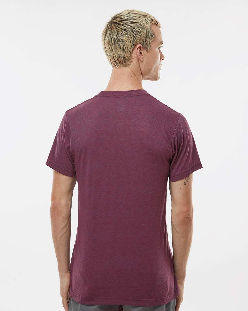 Men's Tri-Blend T-Shirt - OnModelBack - B30659532 - Berry Tri Blend