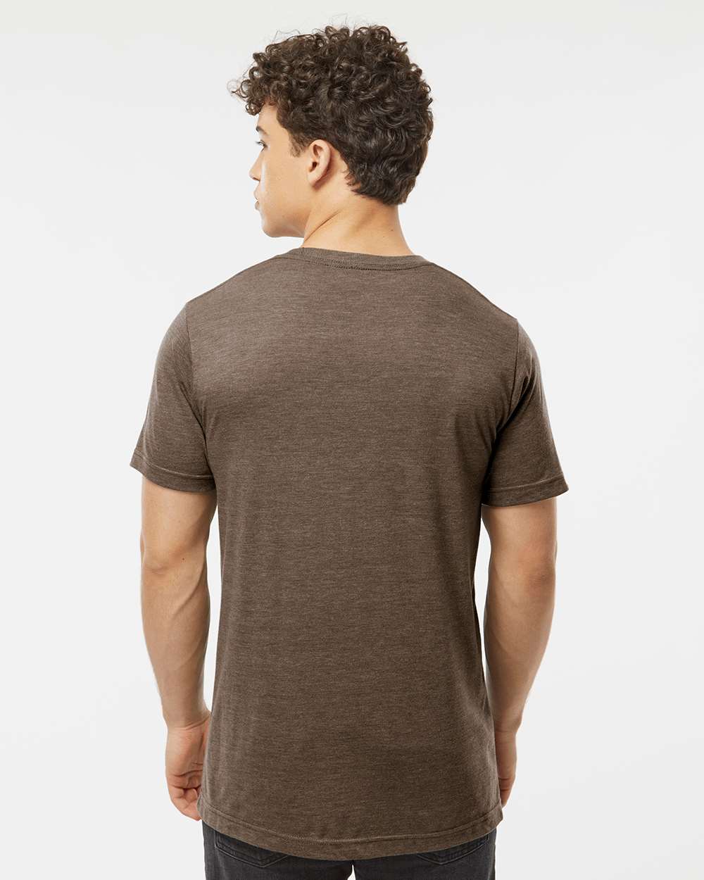 Men's Tri-Blend T-Shirt - OnModelBack - B30659552 - Mocha Tri Blend