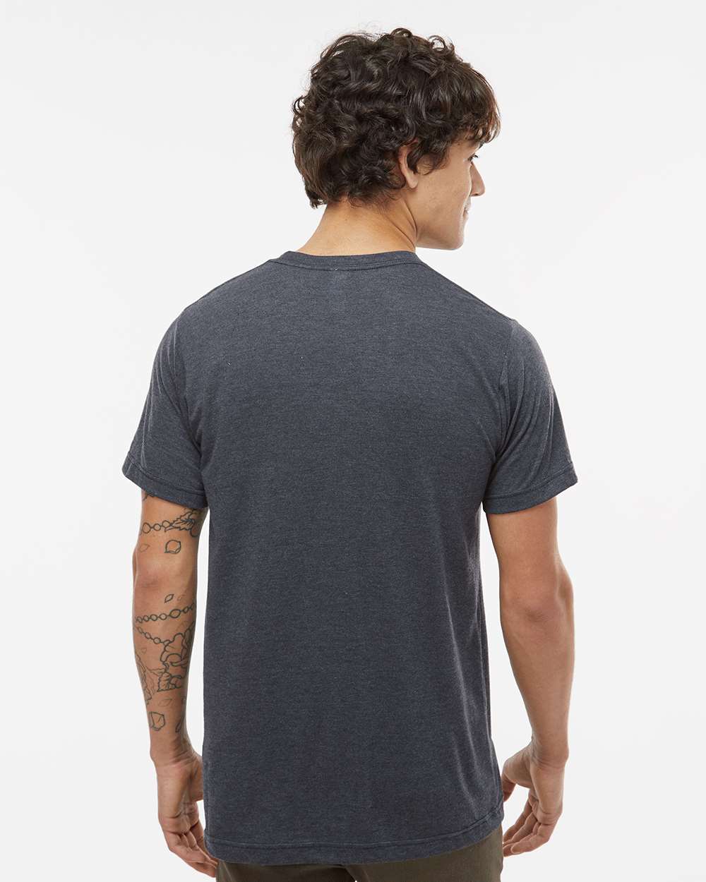 Men's Tri-Blend T-Shirt - OnModelBack - B30659582 - Graphite Tri Blend