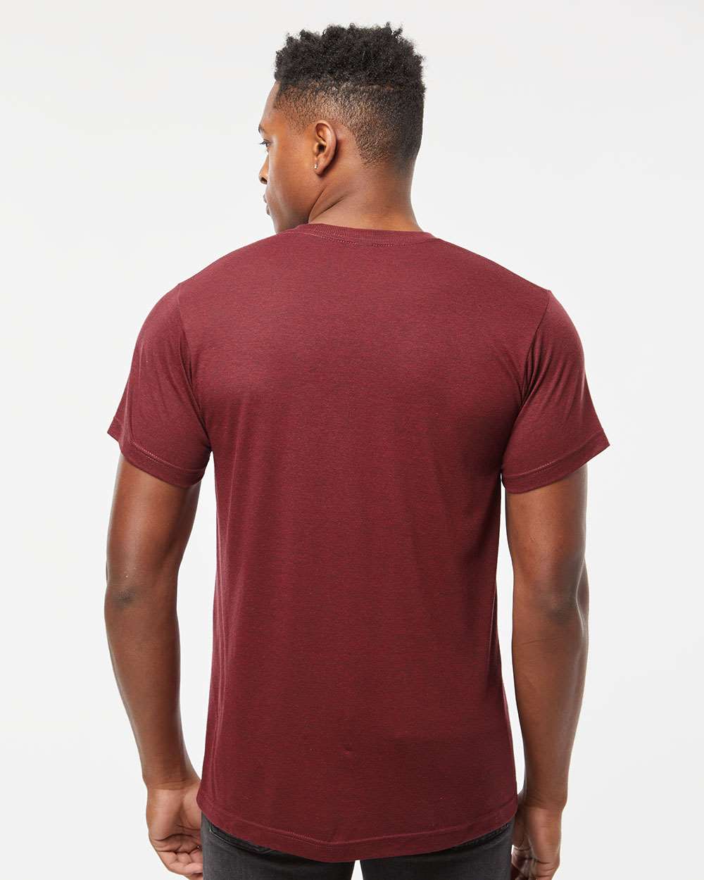 Men's Tri-Blend T-Shirt - OnModelBack - B30659702 - Cardinal Tri Blend