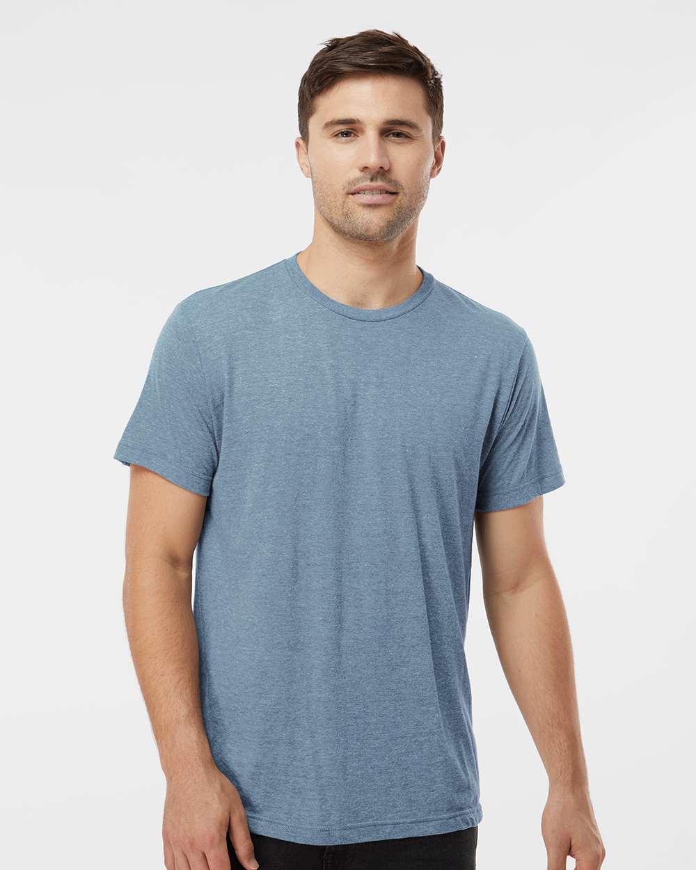 Men's Tri-Blend T-Shirt - OnModelFront - B30659102 - Denim Tri Blend