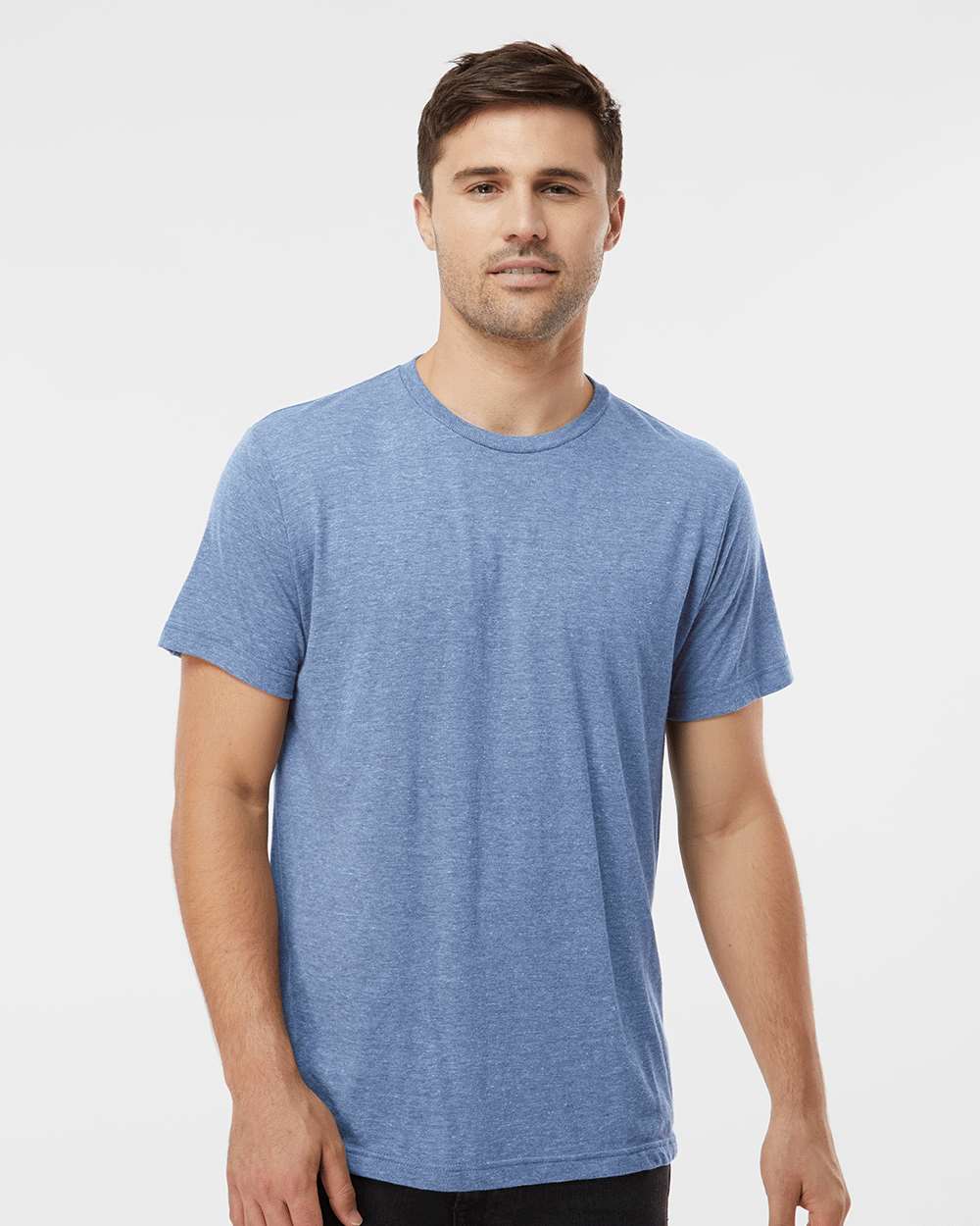Men's Tri-Blend T-Shirt - OnModelFront - B30659252 - Athletic Blue Tri Blend