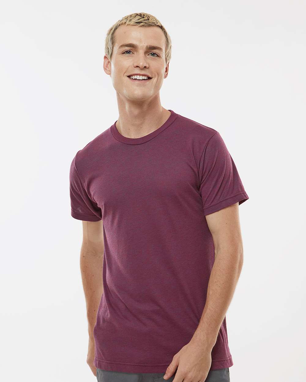 Men's Tri-Blend T-Shirt - OnModelFront - B30659532 - Berry Tri Blend
