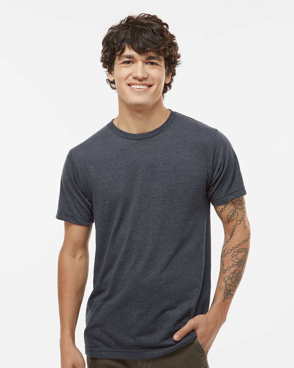 Men's Tri-Blend T-Shirt - OnModelFront - B30659582 - Graphite Tri Blend