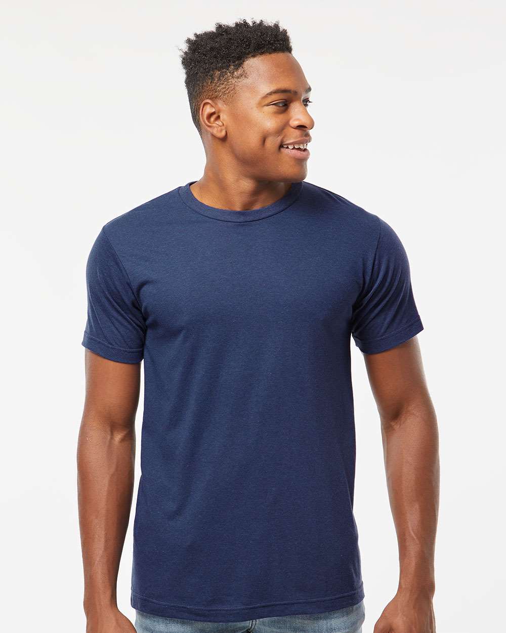 Men's Tri-Blend T-Shirt - OnModelFront - B30659652 - Midnight Tri Blend