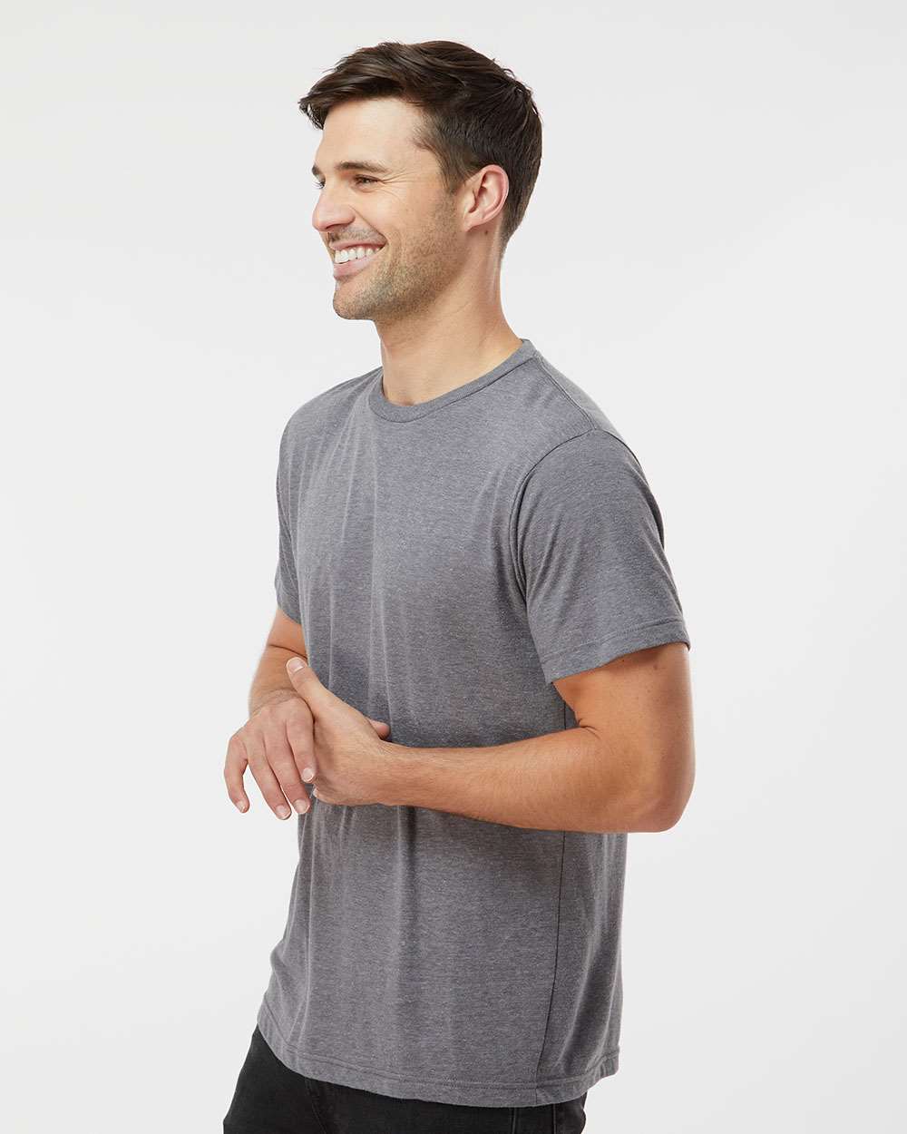 Men's Tri-Blend T-Shirt - OnModelSide - B30659112 - Heather Tri Blend